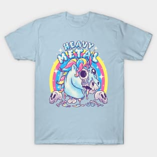 Heavy Metal Unicorn | Funny Cute Dead Unicorn Skull | Ironic Irony Ironical Sarcasm Sarcastic Poke fun Decay Death Putrefaction Zombie Making perfect Gift Present T-Shirt